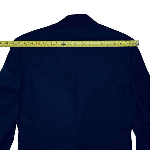 100% Wool Men’s 42L Lauren Ralph Lauren Blazer Navy Blue Modern Fit Coat Jacket - Picture 12 of 16